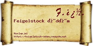 Feigelstock Ádám névjegykártya
